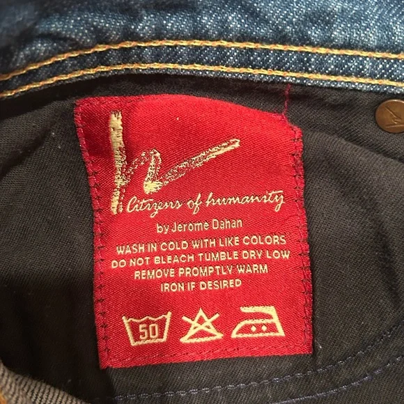 Citizens Of Humanity Ingrid Stretch Jeans Flared Blue Low Waist Womens Sz 31x30 - Picture 8 of 8